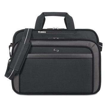 Solo Pro Checkfast Briefcase, 17.3", 17" X 5 1-2" X 13 3-4", Black freeshipping - TVN Wholesale